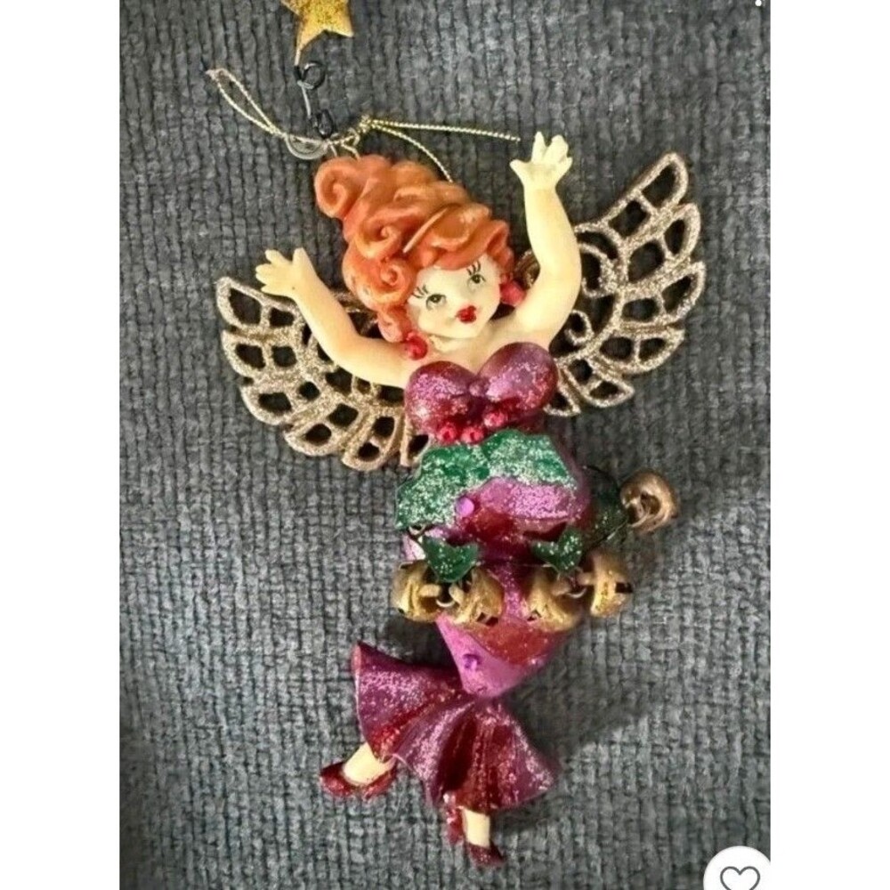 Katherine's Collection Chubby Diva Angel Ornament Metallic Purple
